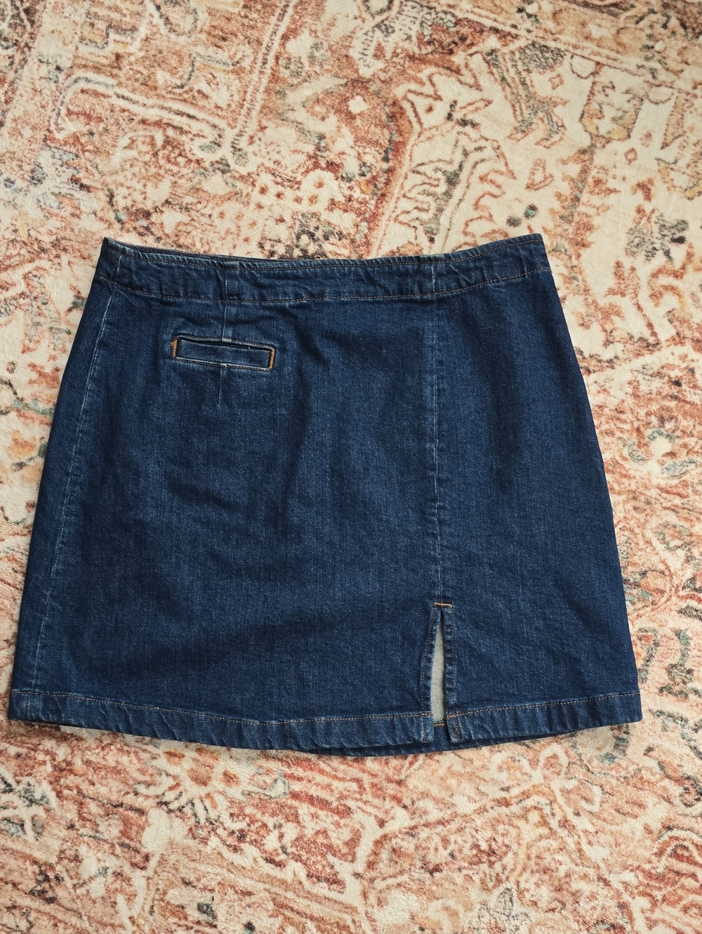Reformation Freda High Rise Dark Blue Denim Mini Skirt Size 31